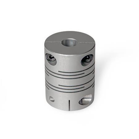 GN 2246 Stainless Steel Beam Couplings, with Clamping Hub, with Metric Bores 