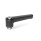 WN 302.1 Plastic Straight Adjustable Levers, Tapped or Plain Bore Type, with Stainless Steel Components Color: SW - Black, RAL 9005, textured finish