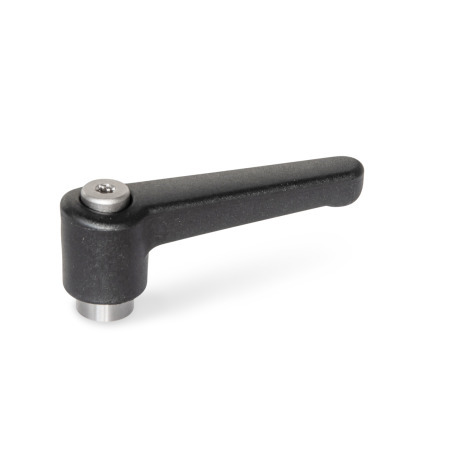 Straight Adjustable Levers WN 302.1: Plastic, Tapped or Plain Bore Type, with Stainless Steel Components