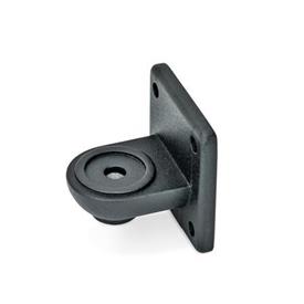 GN 272 Aluminum Swivel Clamp Connector Bases Type: MZ - With centering step<br />Finish: SW - Black, RAL 9005, textured finish