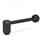 GN 312 Steel Safety Adjustable Levers, Tapped Type, Push to Engage Type: D - Straight lever