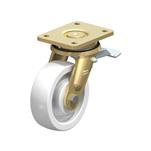 Steel Heavy Duty White Nylon Wheel Swivel Casters,  with Plate Mounting, Welded Construction Series