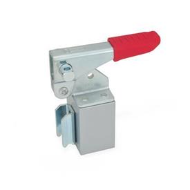 GN 851.1 Steel Vertical Latch Type Toggle Clamps, with Horizontal Mounting Base Type: T - Without U-bolt latch, with catch