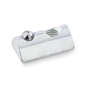 GN 506.1 Steel Roll-In T-Slot Nuts, for Aluminum Profiles, without Guide Step 