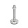 GN 31 Metric Thread, Stainless Steel Leveling Feet, Tapped Socket or Threaded Stud Type, with Rubber Pad Type (Base): C3 - Polished, rubber pad vulcanized, black
Version (Stud / Socket): UK - With nut, internal hex at the top, wrench flat at the bottom