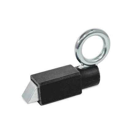 Doigts d'indexage GN 724.4: Acier / inox, avec goupille chanfreinée, soudable
