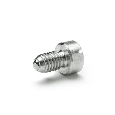 GN 815 Stainless Steel Ball Plungers, with Slotted Head 