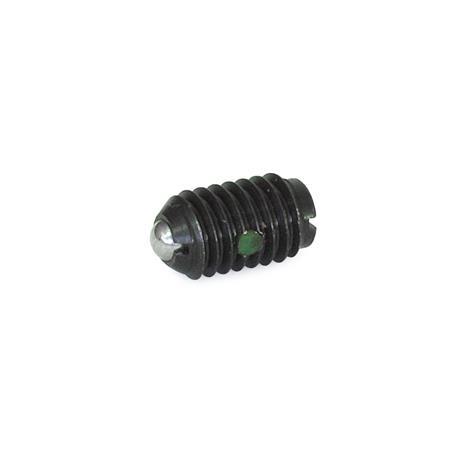  BP Steel Ball Plungers, with or without Locking Element, with Slot Type: N - With locking element
Farbe Bilder: B - Black