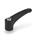 EN 604.1 Manettes indexables en plastique antimicrobien, type taraudé, avec composants en inox, Ergostyle® Couleur: SGA - Gris foncé, RAL 7021, finition mate