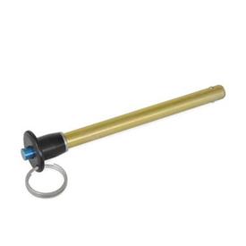  RP 200 Aluminum Ball Lock Pins, with Steel Shank, with Loss Protection Ring 
