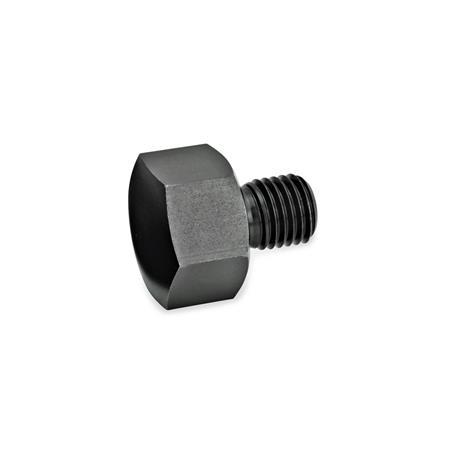 GN 409.1 Steel Positioning Elements, with Threaded Stem Type: K - Spherical contact face
