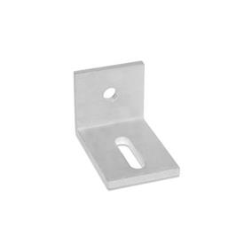 GN 970 Steel / Aluminum Connecting Brackets, L-Shaped, with Unequal Sides Material: ALM - Aluminum<br />Type: C - With bores and slotted holes