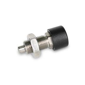 GN 514 Stainless Steel Locking Indexing Plungers, with Cardioid Curve Mechanism Type: AK - With lock nut