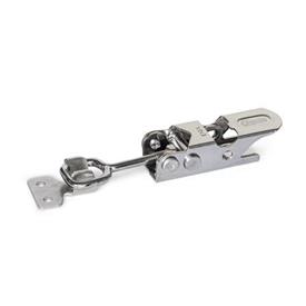 GN 761 Steel / Stainless Steel Toggle Latches, without Safety Mechanism Type: G - Oval head latch bolt, with catch<br />Material: NI - Stainless steel