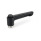 GN 304.1 Zinc Die-Cast Straight Adjustable Levers, with Push Button, Tapped or Plain Bore Type, with Stainless Steel Components Lever color: SW - Black, RAL 9005, textured finish
Push button color: S - Black, RAL 9005