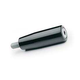 EN 598.2 Phenolic Plastic Revolving Handles, with or without Threaded Spindle Type: A - With stainless steel threaded spindle