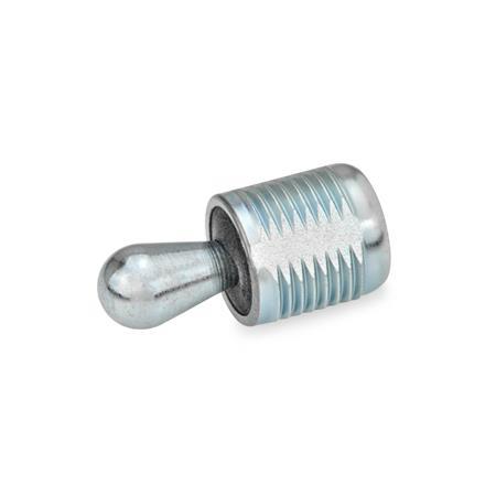 GN 713 Steel Side Thrust Pins, with Threaded Body Type: SB - Steel thrust pin, with seal