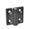 GN 437.4 Zinc Die-Cast Hinges, with 4 Indexing Positions Color: SW - Black, RAL 9005, textured finish