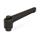 WN 303 Plastic Adjustable Levers, Tapped or Plain Bore Type, with Blackened Steel Components, with Push Button Lever color: SW - Black, RAL 9005, textured finish
Push button color: S - Black, RAL 9005