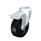  LKRA-POA Acier, roulettes pivotantes à roue en nylon noir, avec support de trou de boulon, série de support à usage intensif Type: G-FI - Palier lisse avec frein stop-fix
