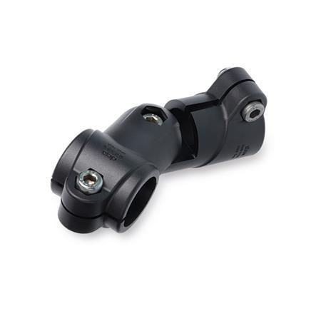 EN 288.9 Plastic Swivel Clamp T-Angle Connector Joints Color: SW - Black, RAL 9005, matte finish