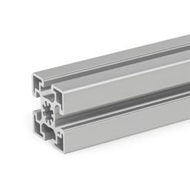 GN 10b Aluminum Profiles, b-Modular System, with Open Slots on All Sides, Profile Type Heavy Profile size: B-454510S<br />Finish: N - Anodized finish, natural color
