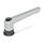 GN 300.4 Zinc Die-Cast Adjustable Levers, with Increased Clamping Force, Tapped Type, with Steel Components Color: SR - Silver, RAL 9006, textured finish