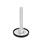 GN 40 Steel Leveling Feet, Tapped Socket or Threaded Stud Type Type (Base): A1 - With rubber cap, clipped on, black
Version (Stud / Socket): S - Without nut, external hex at the bottom