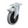  LKPA-VPA Roulettes pivotantes à roue en caoutchouc gris à usage léger en acier zingué, avec support de platine, série de support à usage intensif Type: G-FI - Palier lisse avec frein stop-fix