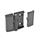 GN 238 Zinc Die-Cast Hinges, Adjustable, with Cover Caps Type: NJ - Not adjustable
Color: SW - Black, RAL 9005, textured finish