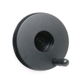 EN 521.8 Volantes de disco sólido de plástico tecnopolímero, para indicadores de posición EN 0008 / EN 000.3 