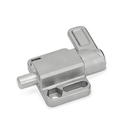 GN 722.3 Stainless Steel Cam Action Spring Latches, Lock-Out, with Mounting Flange Type: R - Right indexing cam