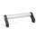 GN 333 Aluminum Tubular Handles, with Zinc Die-Cast Angled Handle Legs Type: A - Mounting from the back (tapped blind hole)
Finish: EL - Anodized finish, natural color