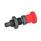 GN 817 Steel Indexing Plungers, Lock-Out and Non Lock-Out, with Multiple Pin Lengths, with Red Knob Type: BK - Non lock-out, with lock nut
Color: RT - Red, RAL 3000, matte finish