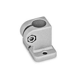 GN 162.3 Aluminum Base Plate Connector Clamps, with 2 Mounting Holes Finish: BL - Plain, Matte shot-blasted finish