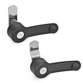 EN 623.1 Steel Cam Latches / Cam Locks, with Plastic Lever Type: OS - Without lock, latch arm 90° rotatable