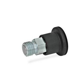 GN 822.6 Steel Mini Indexing Plungers, Lock-Out and Non Lock-Out, with Hidden Lock Mechanism Type: C - Lock-out