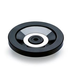 EN 520.1 Phenolic Plastic Solid Disk Handwheels, with or without Revolving Handle Bore code: B - Without keyway<br />Type: A - Without handle