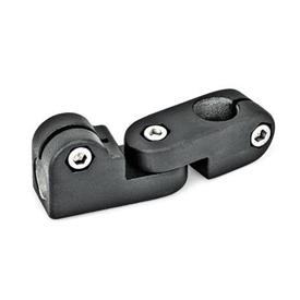 GN 283 Aluminum Swivel Clamp Connector Joints Finish: SW - Black, RAL 9005, textured finish