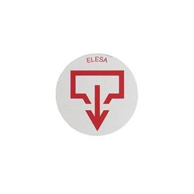 EN 740.1 Discos de etiqueta con símbolo de drenaje de aluminio, para tapones roscados EN 745 / EN 745.2 