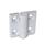GN 437.3 Zinc Die-Cast Hinges, with Spring-Loaded Return Type: R2 - Spring-loaded return, opening, medium spring force
Color: SR - Silver, RAL 9006, textured finish