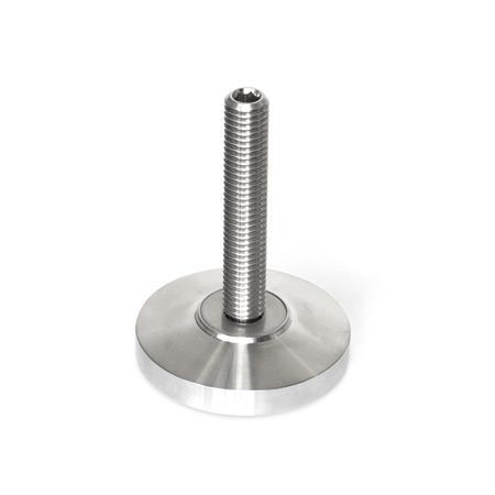 GN 6311.6 Stainless Steel Leveling Feet, with or without Plastic / Rubber Cap Type: N - Without cap