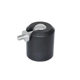 GN 784 Aluminum Swivel Ball Joint Type: B - Ball with external thread<br />Identification no.: 2 - Clamping with set screw with hexagon socket