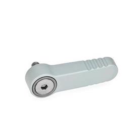 GN 720 Cames de verrouillage à zinc moulé sous pression, avec 4 positions d'indexation Couleur: SR - Argenté, RAL 9006, finition texturée