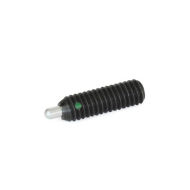  SPNLE Steel Spring Plungers, with Steel Nose Pin, with Internal Hex Type: S - Steel nose pin, standard spring load<br />Identification: N - With locking element