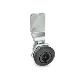 GN 115 Zinc Die-Cast Cam Latches, Black Powder Coated Housing Collar, Operation with Socket Key Type: VDE - With double bit