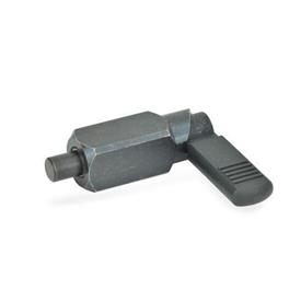 GN 612.3 Steel Cam Action Indexing Plungers, Lock-Out, Weldable Type: B - With plastic sleeve