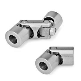 DIN 808 Steel Universal Joints with Needle Bearing, Single or Double Jointed 