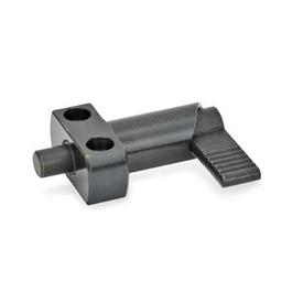 GN 612.2 Steel Cam Action Indexing Plungers, Lock-Out, with Mounting Flange Type: A - Without plastic sleeve