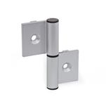 Aluminum Double Winged Lift-Off Hinges, for Profile Systems, with Positioning Guide